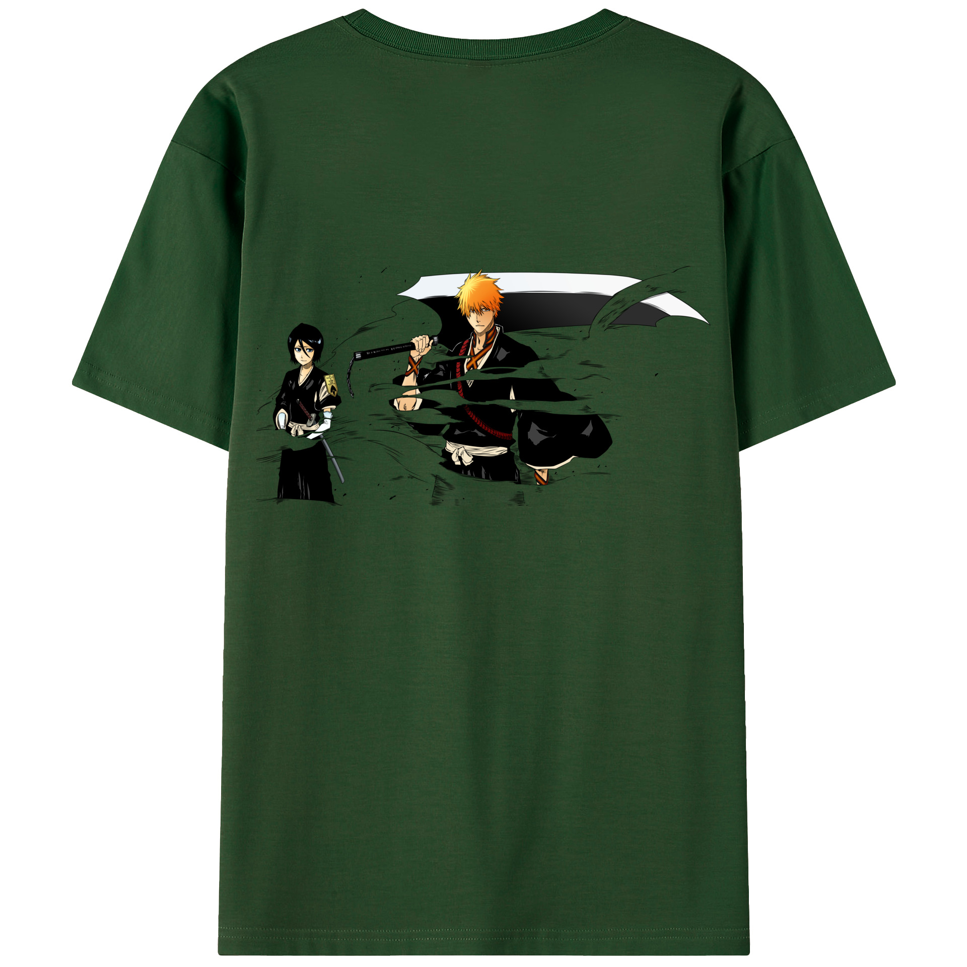 （画像用） ブリーチ 黒崎一護（くろさき いちご）BLEACH Kurosaki Ichigo 綿100％半袖Tシャツ（背面プリント）